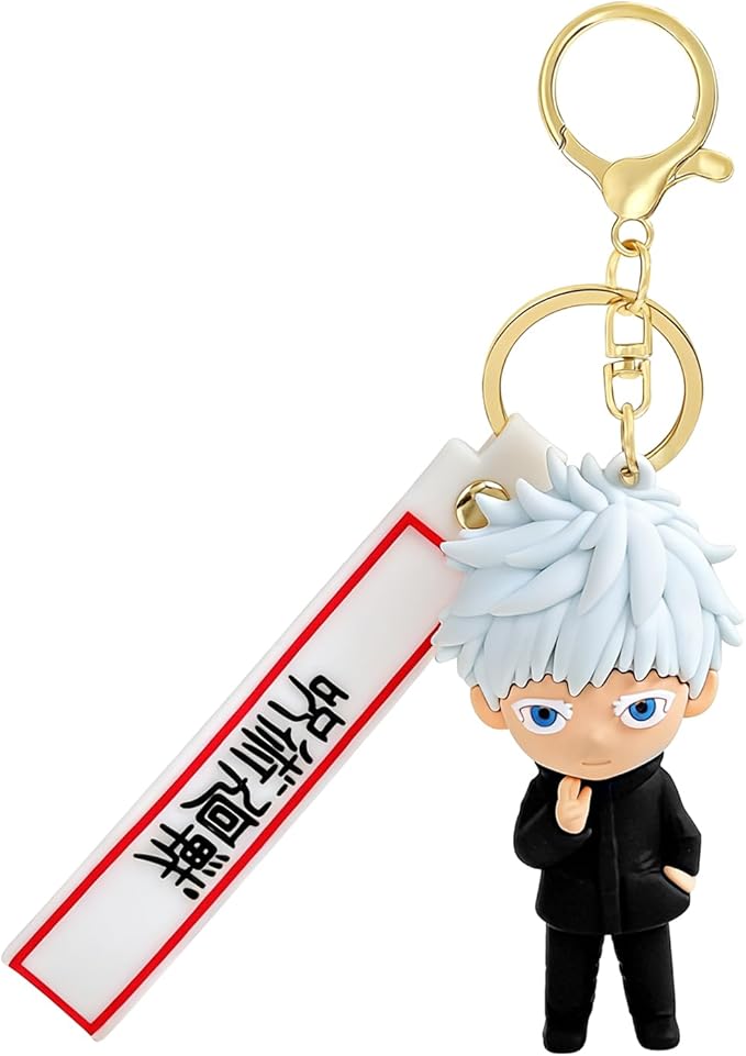 JJK Novelty Keychain, Collectable Anime Mini Figure, Fun Keyring Jewelry Gift for Men and Women