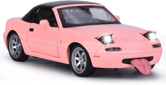 Car Toys for Boys 1 32 Diecast Cars Metal Toy Car,Collectibles Model Car Kits for Adults and Kids,Pull Back Cars with Lights and Sounds,Toy Cars for Boys Age 4-7（Pink）