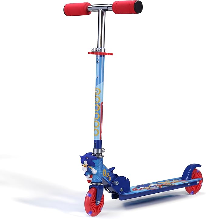 2 Wheel Kick Scooter for Kids, Foldable, Light Up LED Wheels