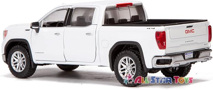 2019 GMC Sierra 1500 SLT Crew Cab 4x4 Pickup Truck with Sunroof White Timeless Legends Series 1/24-1/27 Diecast Model Car by Motormax 79361