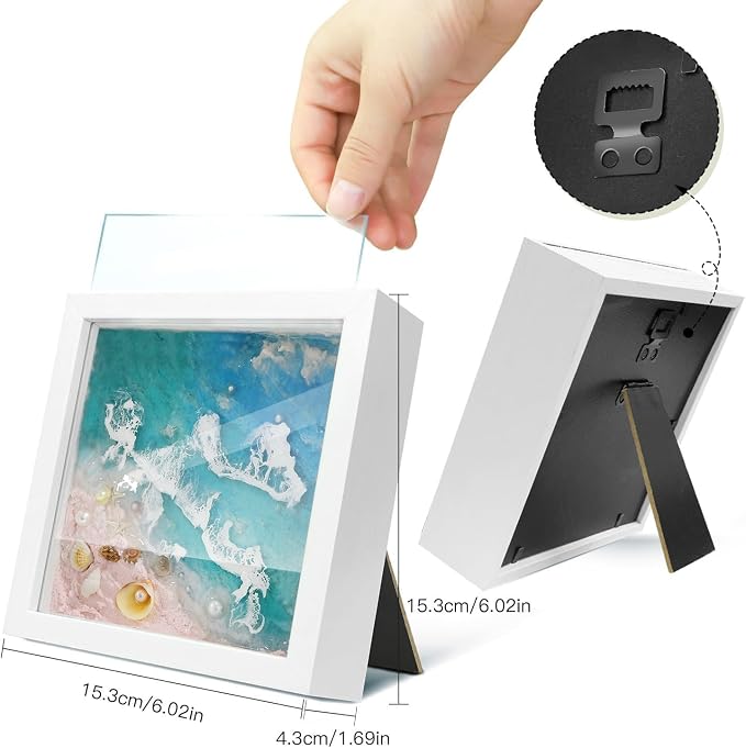 iLAND Crafts for Adults Zen Ocean Resin Art Kit, Creative Teen Crafts Resin Kit for Beginners, Crafting Hobbies for Women, DIY Sea Art Projects for Adults, Unique Beach Themed Gifts for Crafty Crafter