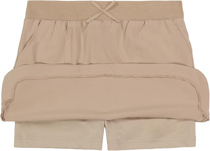Nautica girls School Uniform Pull-on Scooter Skirt With Undershorts, Knit Waistband & Functional Pockets