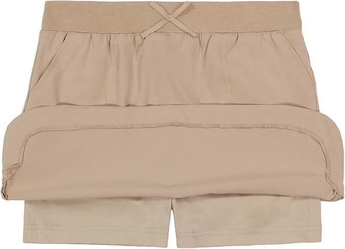Nautica girls School Uniform Pull-on Scooter Skirt With Undershorts, Knit Waistband & Functional Pockets