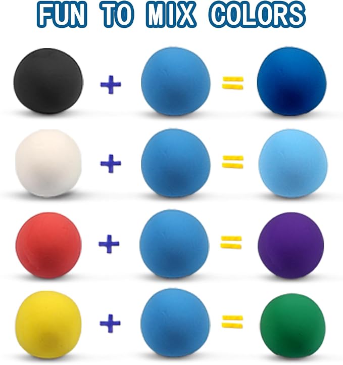 ifergoo Blue Air Dry Clay, DIY Creative Modeling Clay for Kids, Super Light Magic Foam Clay for Kids Age 3-12, Soft, No-Sticky & Non-Toxic, Molding Clay for School Art & Craft Project(Blue 100g/3.5oz)