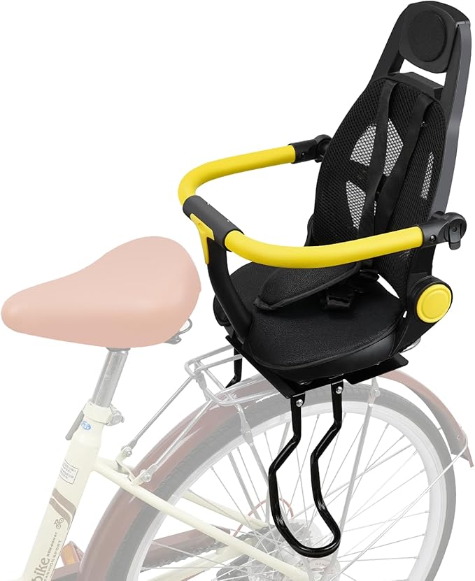 Rear Child Bike Seat, Width Adjustable Toddler & Baby Bike Seat for Adult Bike, Bike Chair for Bicycle, Kids Seat Fits Children 2~6 Years, Supports Up to 55 lbs