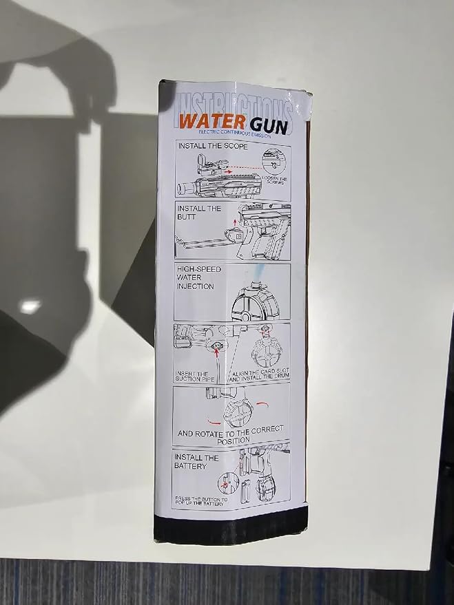 Electric Water Gun for Adults,Kids Ages 4+,Automatic Squirt Watergun,2026 Ideal Gift Toys for Summer Game,Backyard,Pool,Long Range,Powerful,Rechargeable Aquatic Blaster Electric Water Guns(Black)