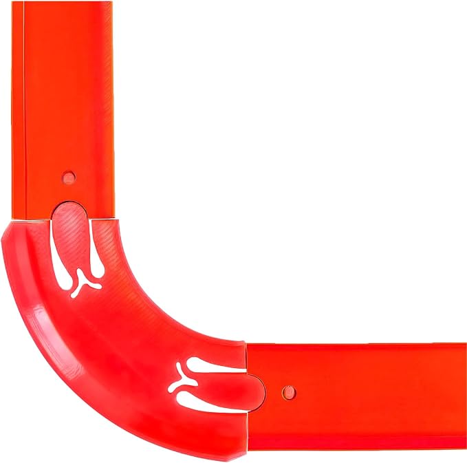 Racetrack Connectors Compatible with Hot Wheels,90 Degree Banked Turn,4 Packs(Red)