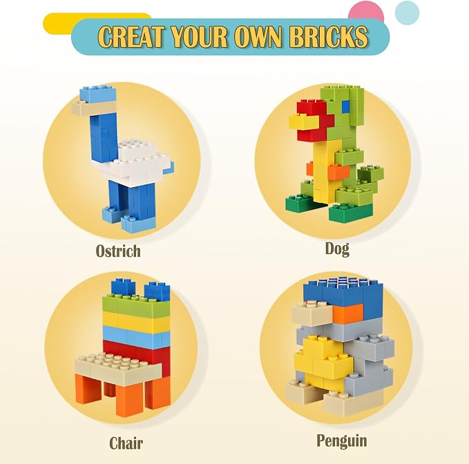 Classic Bricks Compatible with Lego Base Plates (500pcs+2plates)