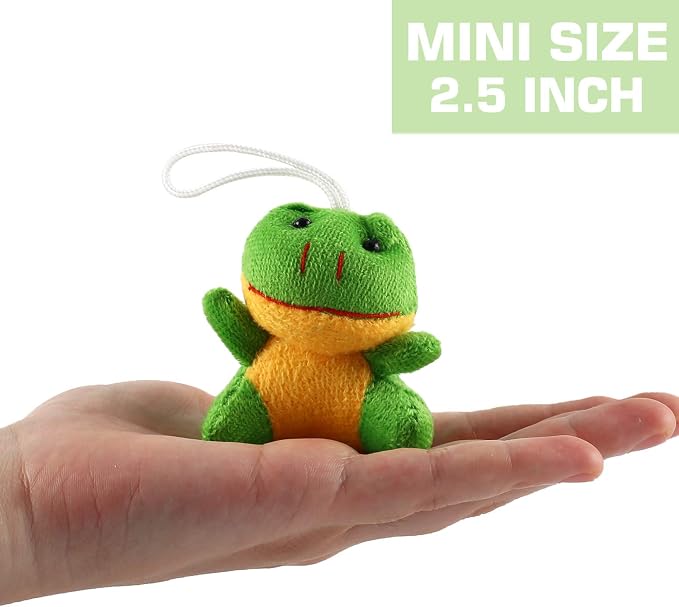 32 Piece Mini Plush Animal Toy Set, Cute Small Animals Plush Keychain Decoration for Themed Parties, Kindergarten Gift, Teacher Student Award, Goody Bags Filler for Boys Girls Child Kid Laxdacee