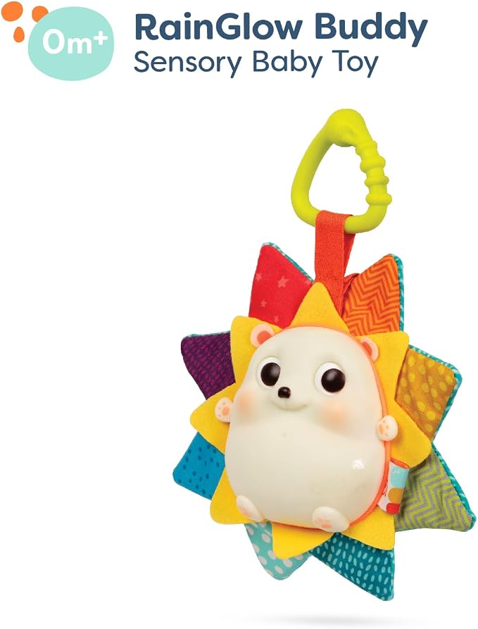 B. toys – Baby Musical Light-Up Hedgehog Toy with Lights & Sounds – Sensory Toy for Newborns, Babies – Music & Glowing Lights – RainGlow Buddy – 0+ Months