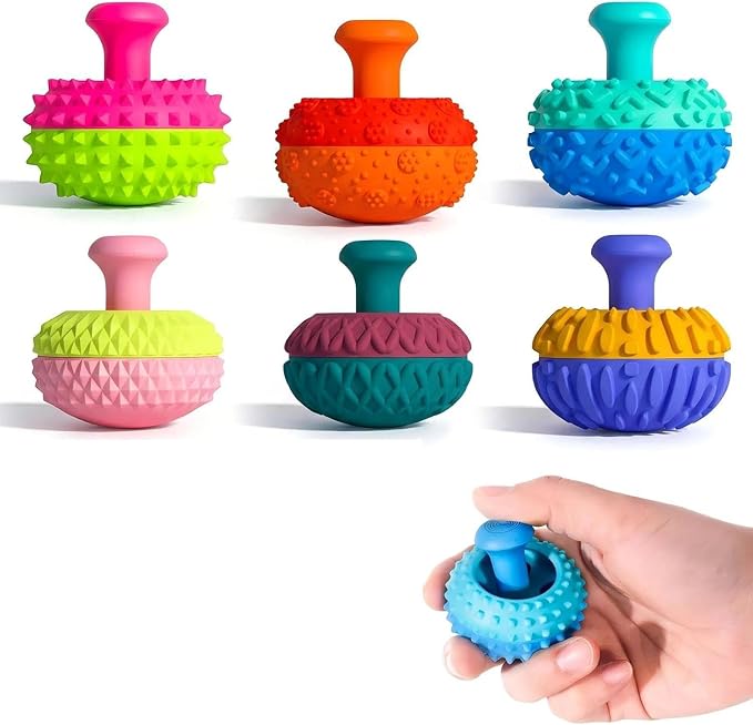 Silicone Thumb Rocker Fidget Toys for Kids Adults ,6PCS Stress Relief Sensory Toys for Autism ADHD Anxiety,Fun Textures Gadgets,Office Desk Toy,Stocking Stuffers for Women Men Teen Gifts