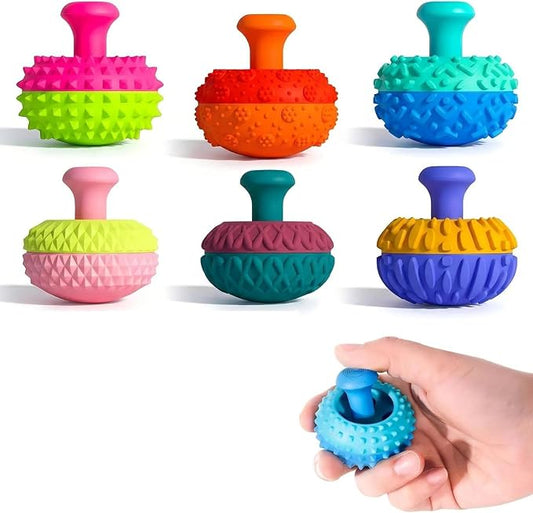 Silicone Thumb Rocker Fidget Toys for Kids Adults ,6PCS Stress Relief Sensory Toys for Autism ADHD Anxiety,Fun Textures Gadgets,Office Desk Toy,Stocking Stuffers for Women Men Teen Gifts