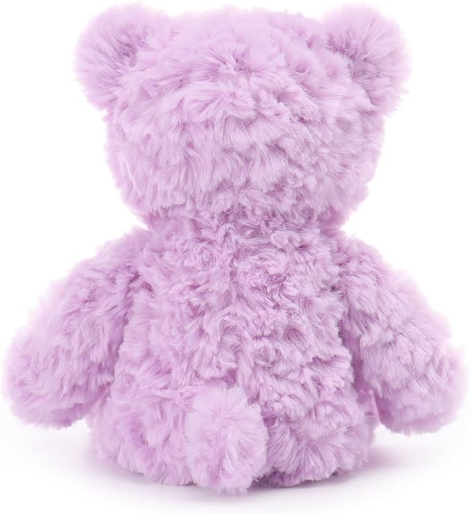 Apricot Lamb Purple Flower Bear Stuffed Animals for Kids, Soft Cute Plush Toys for Baby Girl and Boy, 8 Inches