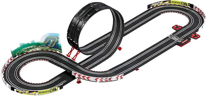 Carrera GO Mario Kart Electric Slot Car Race Track Set - Toy for Ages 6+ | Authentic Mario toys racing set. Features Mario & Luigi cars, 2 dual speed controllers & high-speed electric track