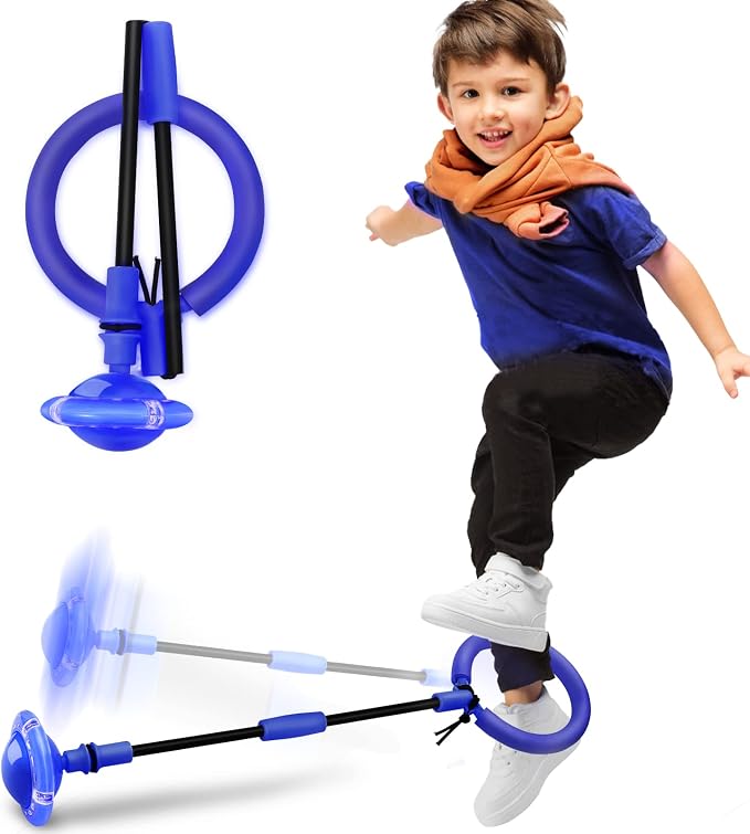 Hewog Skip Ball, Portable Foldable Colorful Flash Wheel Swing Ball, Kids Toys for Girls & Boys, Sports Fitness Toys for Kids & Adults. Gifts for Mom Women & Girls Toys Age 5-10 Years