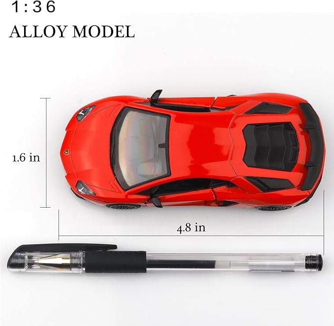 TOKAXI 1/36 Scale LP750-4 SV Diecast Cars Models,Pull Back Vehicles Toy Cars,Cars Gifts for Boys Girls