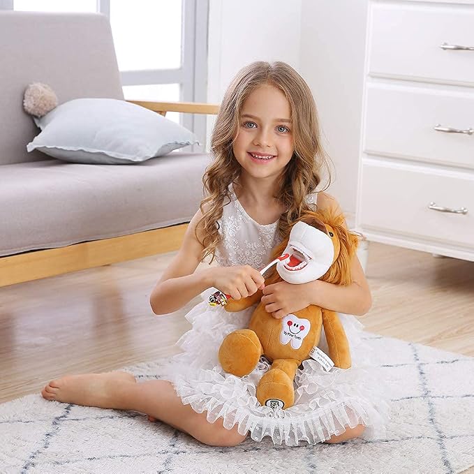 Tooth Fairy Plush Doll, Dental Stuffed Oral Health Presentation Puppet Doll Tooth Fairy Dental Educational Plush Small Size Doll with Teeth for Kids Chidren Boys Girls