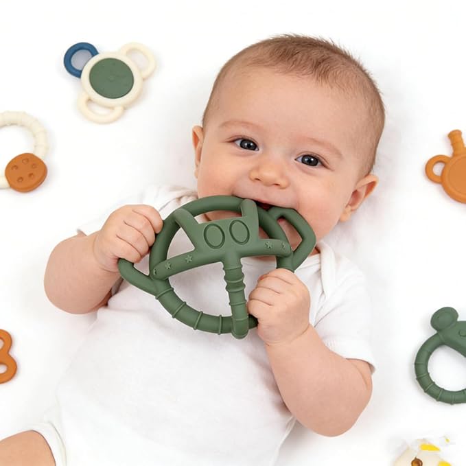 3D Elephant Teether,Kids Toy,Soft Silicone,Chewlery BPA-Free (1 Pack)
