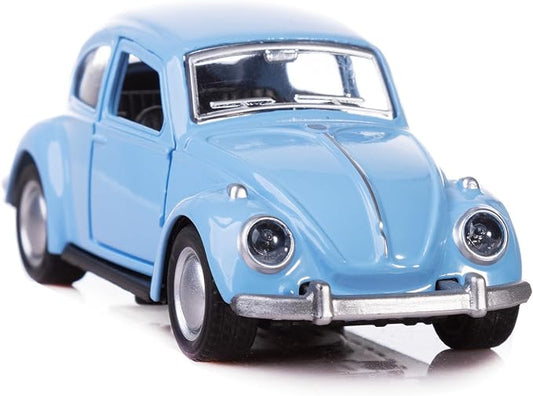 Berry President 1967 Classic Beetle Bug Vintage 1/32 Scale Diecast Metal Pull Back Car Model Toy for Gift/Kids (SkyBlue)
