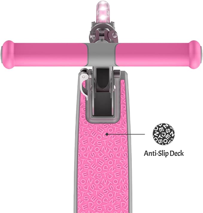 Jetson Leo Folding Kick Scooter| Easy Folding Mechanism | Light-Up Wheels |Height-Adjustable Handlebar |Rear Foot Brake|Ages 5+