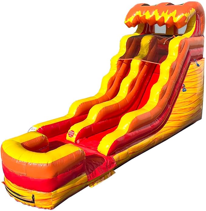 TentandTable Inflatable Water Slide for Kids and Adults, Commercial Grade Giant Blow Up Backyard Water Fun, Includes Electric Air Blower, 27' L x 9' W x 15' H, Lava Wave