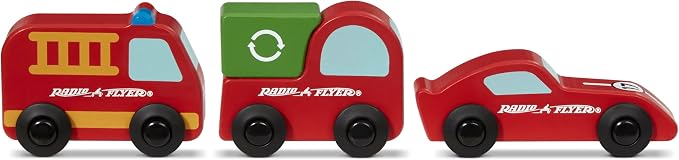 Radio Flyer Amazon Delivery Van, for Ages 2+, Ride and Deliver Truck for Kids, Under Seat Storage, Ergonomic Seat, Includes 3 Mini Boxes & 3 Wooden Toys, Toddler Ride On Toys, Amazon Exclusive