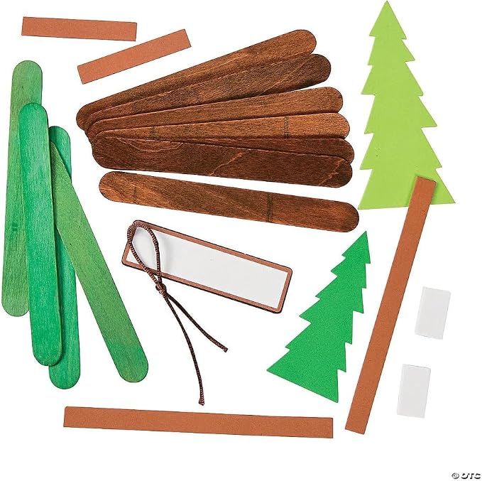 Fun Express Wood Craft Stick Camp Frame Craft Kit - Wooden Picture Frames for Kids Arts and Crafts Ages 8-12 | DIY Photo Gift Project for Girls & Teens | Birthday Party Activities - Makes 12