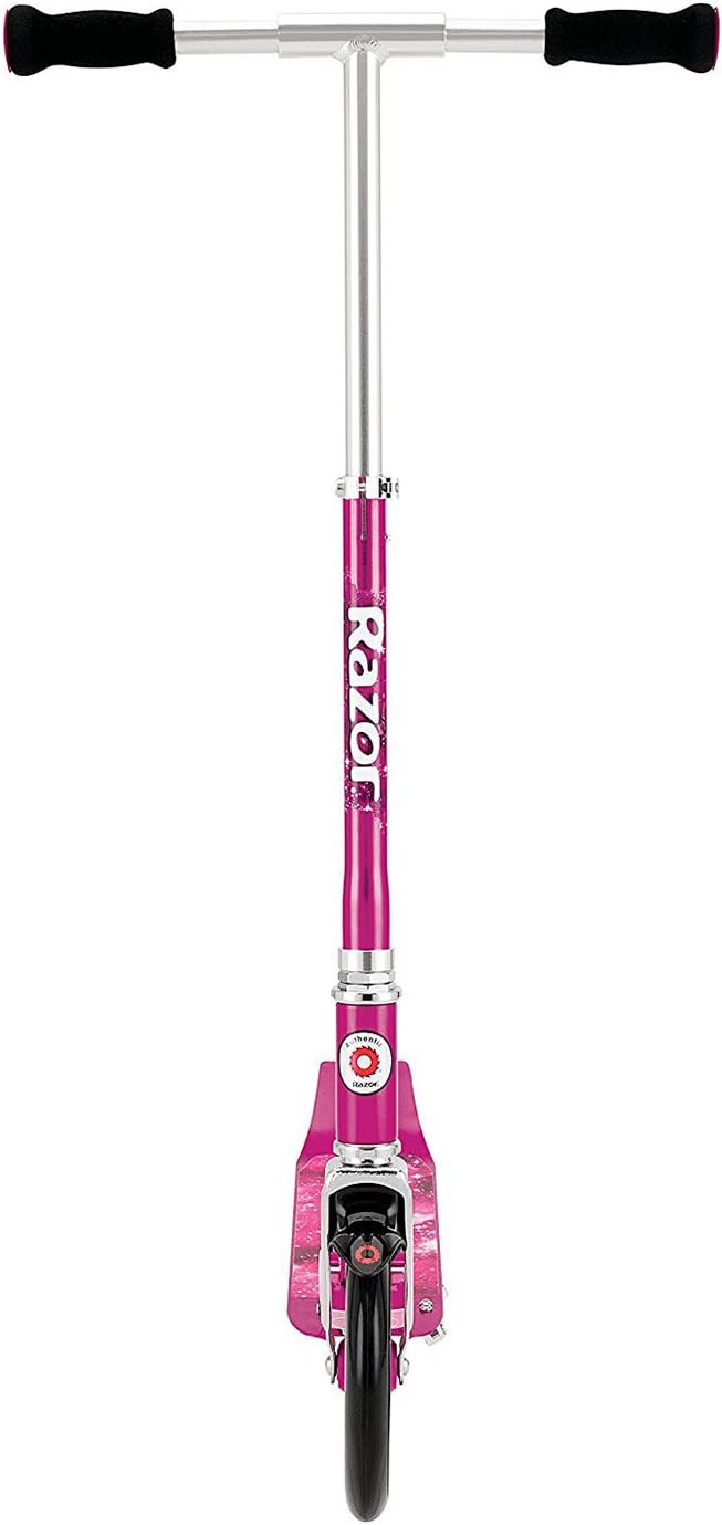 Razor A5 Lux Kick Scooter for Kids Ages 8+ - 8" Urethane Wheels, Anodized Finish Featuring Bold Colors and Graphics, for Riders up to 220 lbs