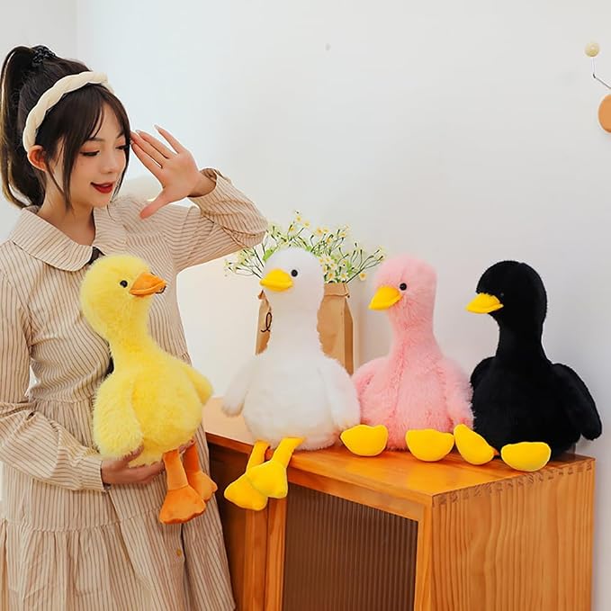 Duck Stuffed Animal, Stuffed Duck Plush Toys, Birthday for Kid Boys Girls (10inch-White)