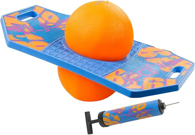Flybar LED Pogo Trick Ball for Kids Balance Bounce Board w/Anti-Slip Deck