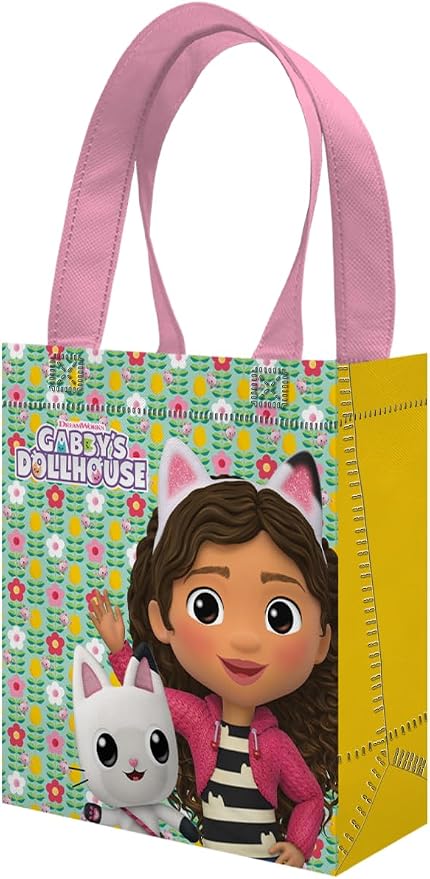 Gabby's Dollhouse Party Favor Bag Set – 24 Pack of 8" Gabby Party Goodie Bags for Kids Bulk Reusable Totes | Gabbys Dollhouse Birthday Supplies