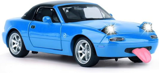 Car Toys for Boys 1 32 Diecast Cars Metal Toy Car,Collectibles Model Car Kits for Adults and Kids,Pull Back Cars with Lights and Sounds,Toy Cars for Boys Age 4-7（Blue）