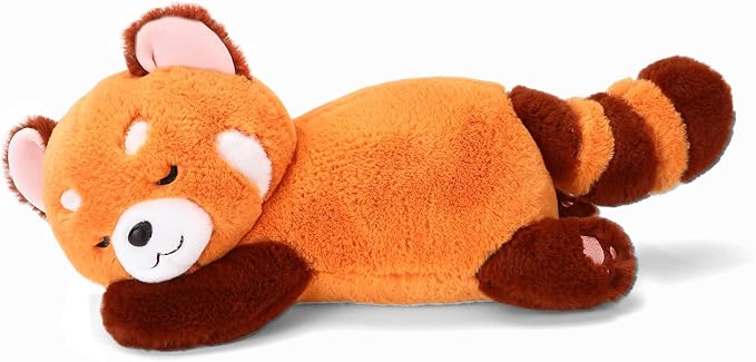 Riuhot Red Panda Stuffed Animal Pillow - Cute Plush Toy Plushie Christmas Valentine's Day Gift for Girlfriend Kids Birthday - 13.7" Panda Pillow