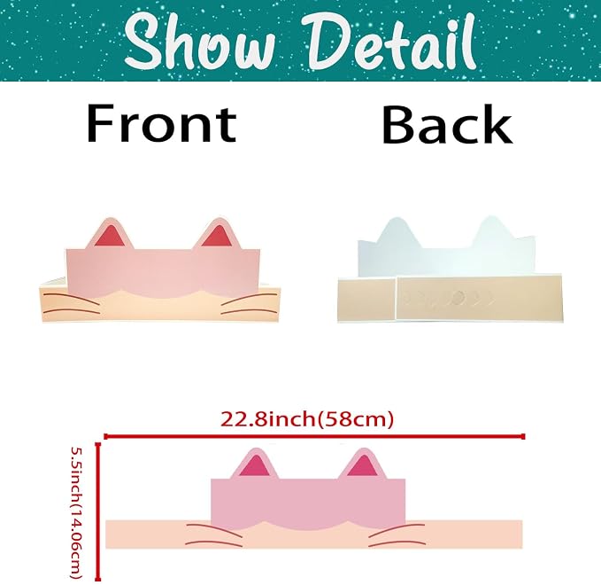 18 Cat Dollhouse & Friends Paper Crowns Headbands Tiara Party Favors