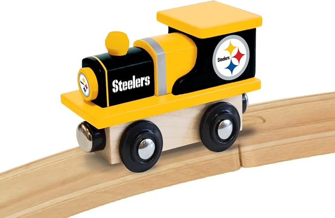 MasterPieces NFL Pittsburgh Steelers Real Wood Toy Train, For Ages 3+, Black