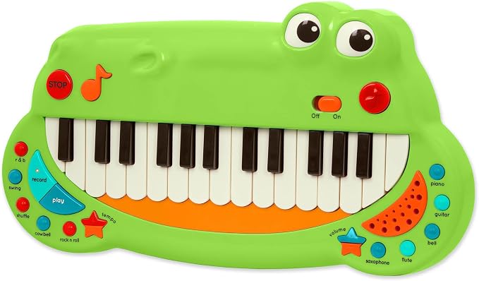 Battat – Toddler Musical Instrument – Animal Keyboard Piano with 5 Settings – Crocodile Piano – 2 Years+