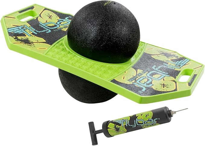 Flybar LED Pogo Trick Ball for Kids Balance Bounce Board w/Anti-Slip Deck
