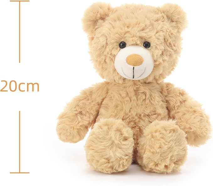 Apricot Lamb Ginger Yellow Flower Bear Stuffed Animals for Kids, Soft Cute Plush Toys for Baby Girl and Boy, 8 Inches
