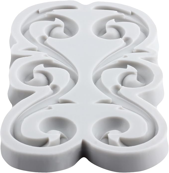 Baroque Relief Polymer Clay Mold Scroll Relief Lace Silicone Molds for DIY Craft Epoxy Resin Casting Polymer Clay Tools Crafts Air Dry Jewelry Making
