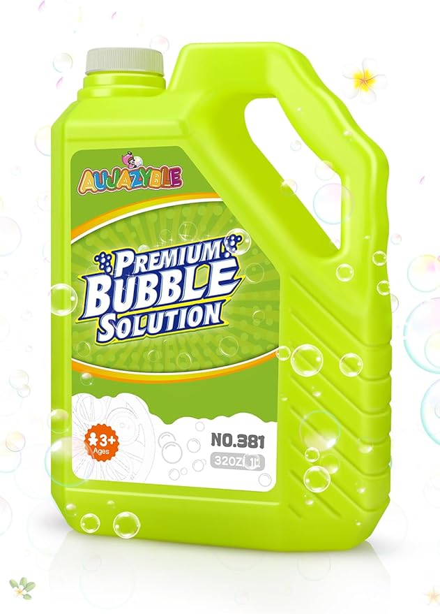Aujazyble Bubble Solution Refills 32OZ | Giant Bubbles Refill Solution | Bubbles Bulk for Bubble Machine, Bubble Gun, Bubble Wands, Bubble Mower | Bubbles for Kids in Summer Celebrations Party Favor
