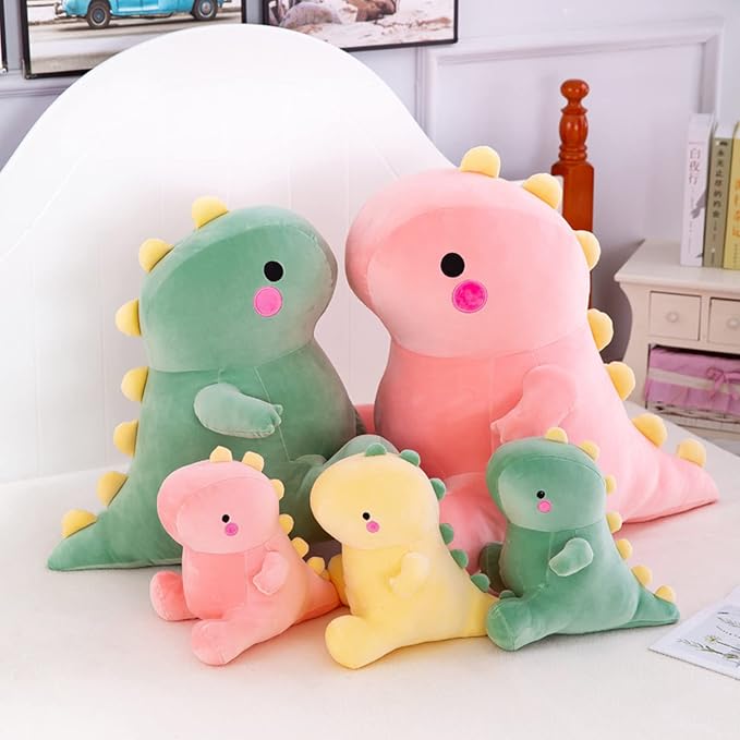 DUANMUL Plush Dinosaur Toy - 8in Stuffed Animal for Kids, Cute & Soft Dino Doll Gift (Yellow)