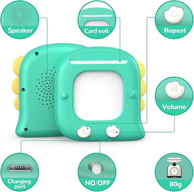 Kidzdo Talking Flashcards for Toddlers, 560 English Sight Words Educational Toy, Pocket Speech Therapy Toys, Language Learning Toys for Kids 1-6, Birthday Xmas Gift for Boys