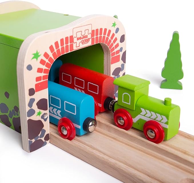 Bigjigs Rail Double Tunnel - Other Major Wooden Rail Brands are Compatible