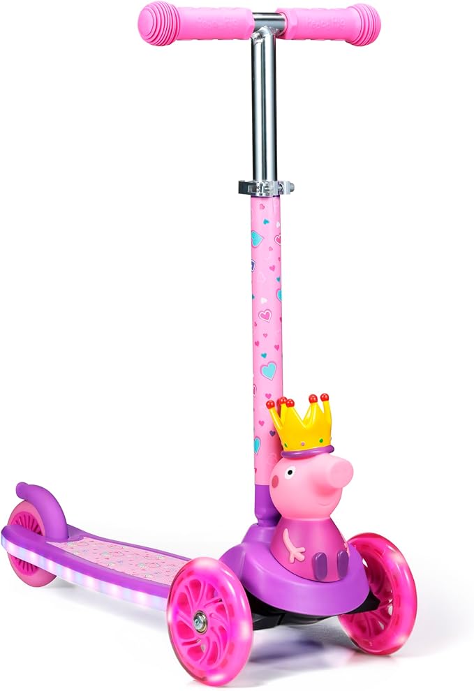 Kick Scooter for Kids, 3 Wheel Self Balancing, Light Up LED Wheels