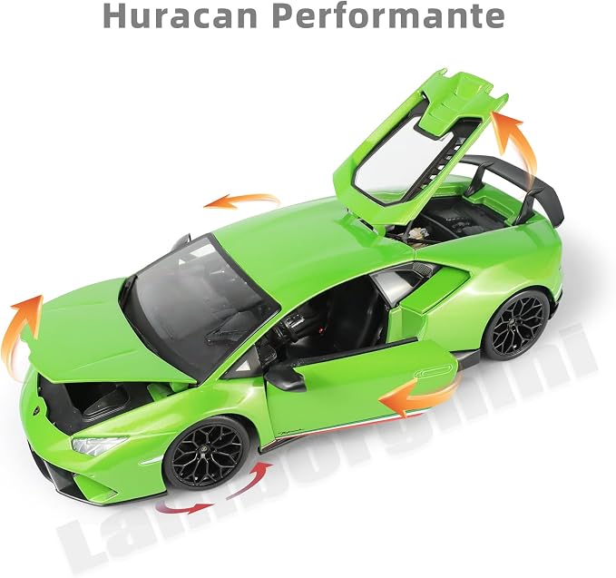 1:18 Car Model Compatible for Lamborghini Huracan Performante Car Model Alloy Metal Diecast Classic Vehicle Vintage Auto Car Collectible Model Gift for Kid Ages 3+
