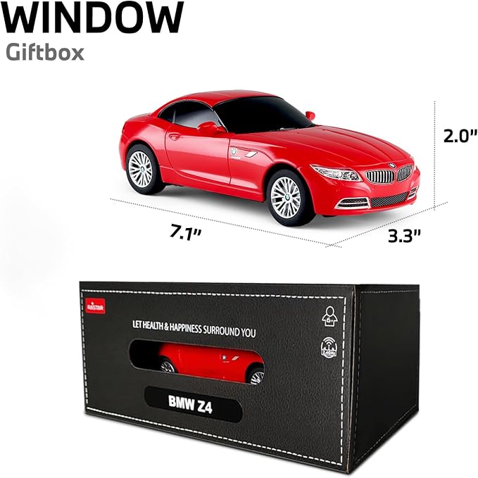 RASTAR 39700 1/24 RC Car BMW Z4 with 2.4G Remote | Officially Licensed, Ideal Gift, 2.4G Remote, Independent Suspension, RC Car Model for Play & Display