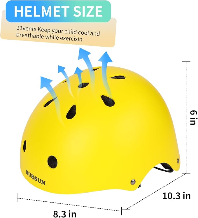 Kids Bike Helmet Ventilation & Adjustable Toddler Helmet for Ages 2-14 Kids Boys Girls Multi-Sport Helmet for Skateboard Roller Skateing Bicycle Scooter blance Bike