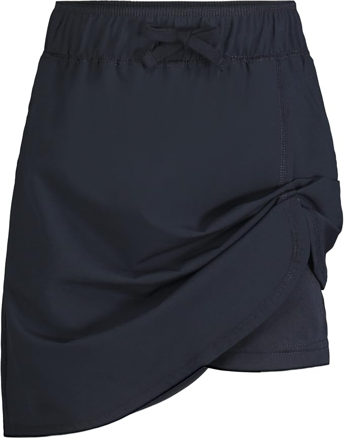 Nautica girls School Uniform Pull-on Scooter Skirt With Undershorts, Knit Waistband & Functional Pockets
