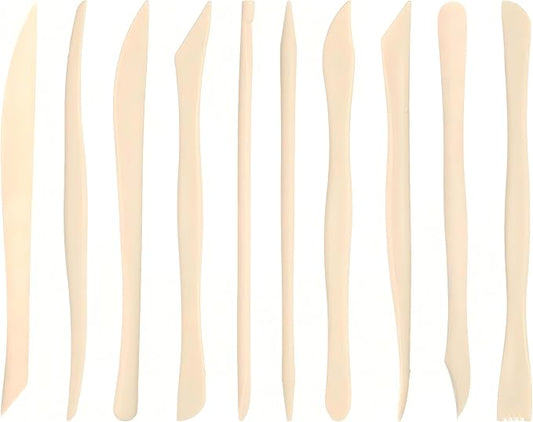 Ferrochef 20 Set 200 Pcs Plastic Clay Sculpting Tools Different Shapes Pottery Tools Clay Carving Cutters Pottery Trimming Supplies for DIY Ceramics Plastilina Molding Embossin (Classic Style)