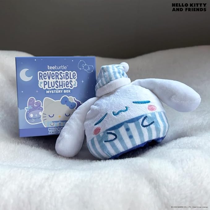 TeeTurtle Hello Kitty and Friends Sanrio Celestial Series Reversible Plushie Mystery Box - 3-Inch Two-Sided Blind Box Plush with Embroidered Details - Cute Surprise Toy for Kids, Teens, and Adult